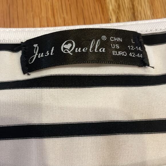 Just Quella basic fitted Long sleeve striped top - Picture 4 of 6